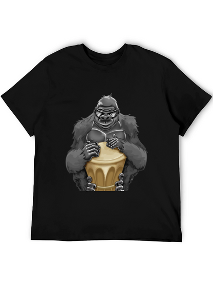 Cool Gorilla Bongo Drummer T-Shirt