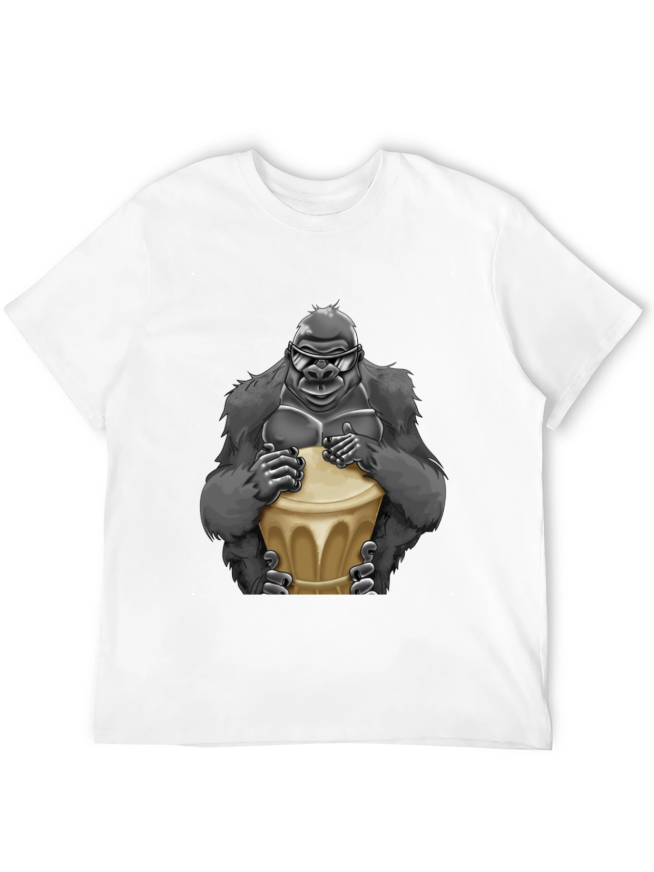 Cool Gorilla Bongo Drummer T-Shirt