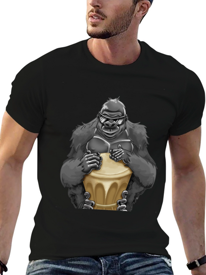 Cool Gorilla Bongo Drummer T-Shirt