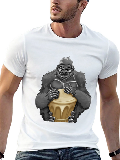Cool Gorilla Bongo Drummer T-Shirt
