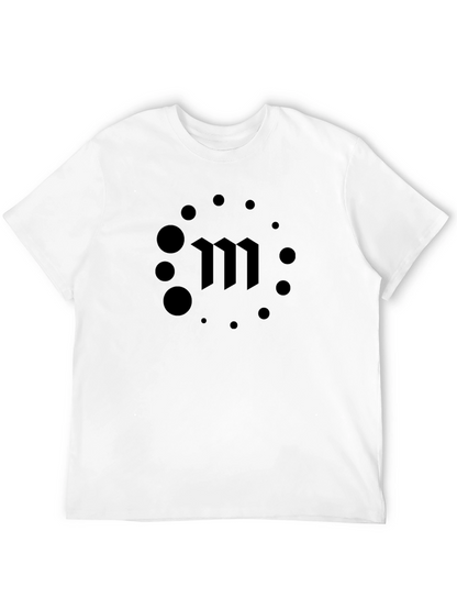 Mens Black T-Shirt with Modern M Logo