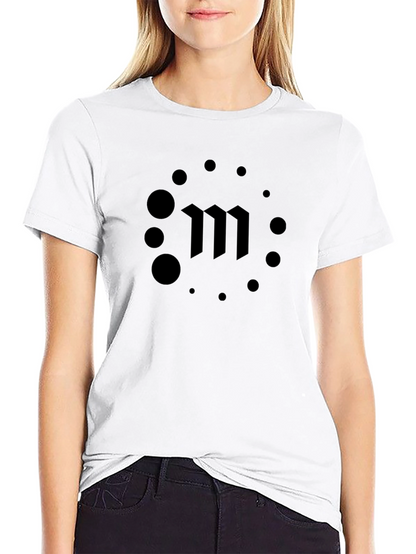 Mens Black T-Shirt with Modern M Logo
