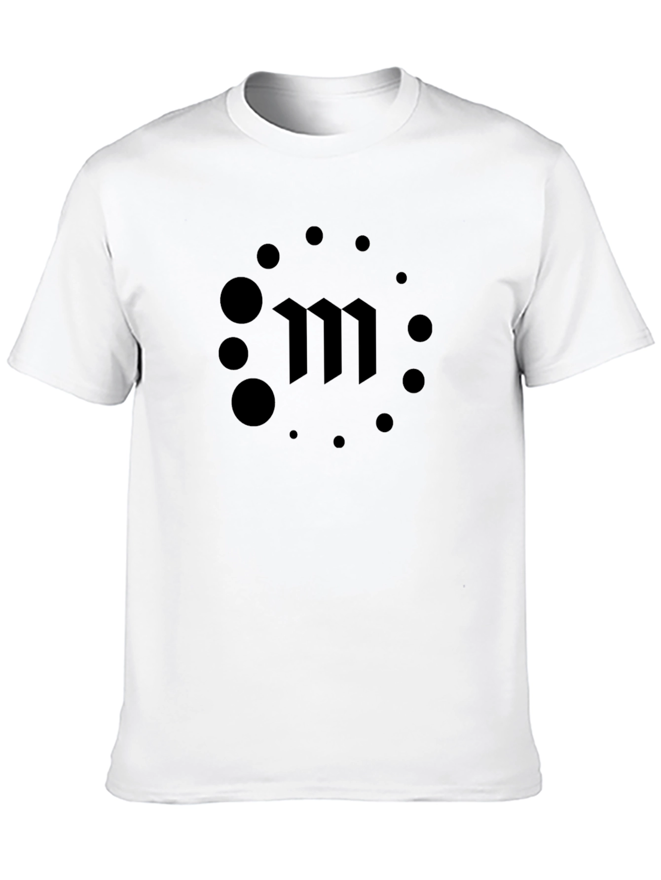 Mens Black T-Shirt with Modern M Logo