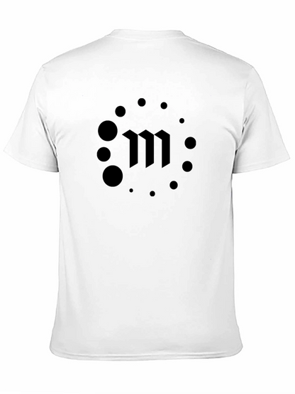 Mens Black T-Shirt with Modern M Logo