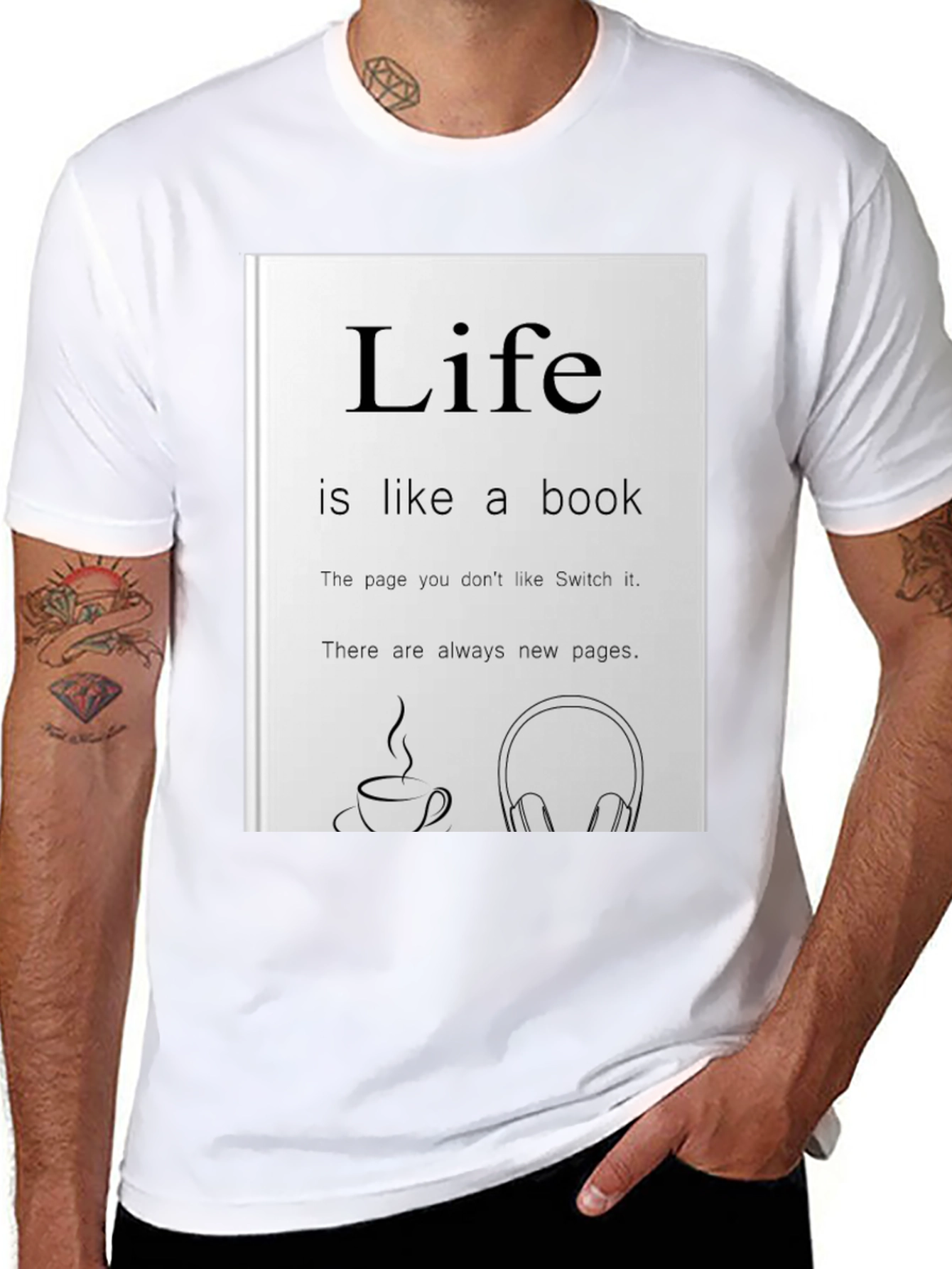 Life is Like a Book Graphic Tee