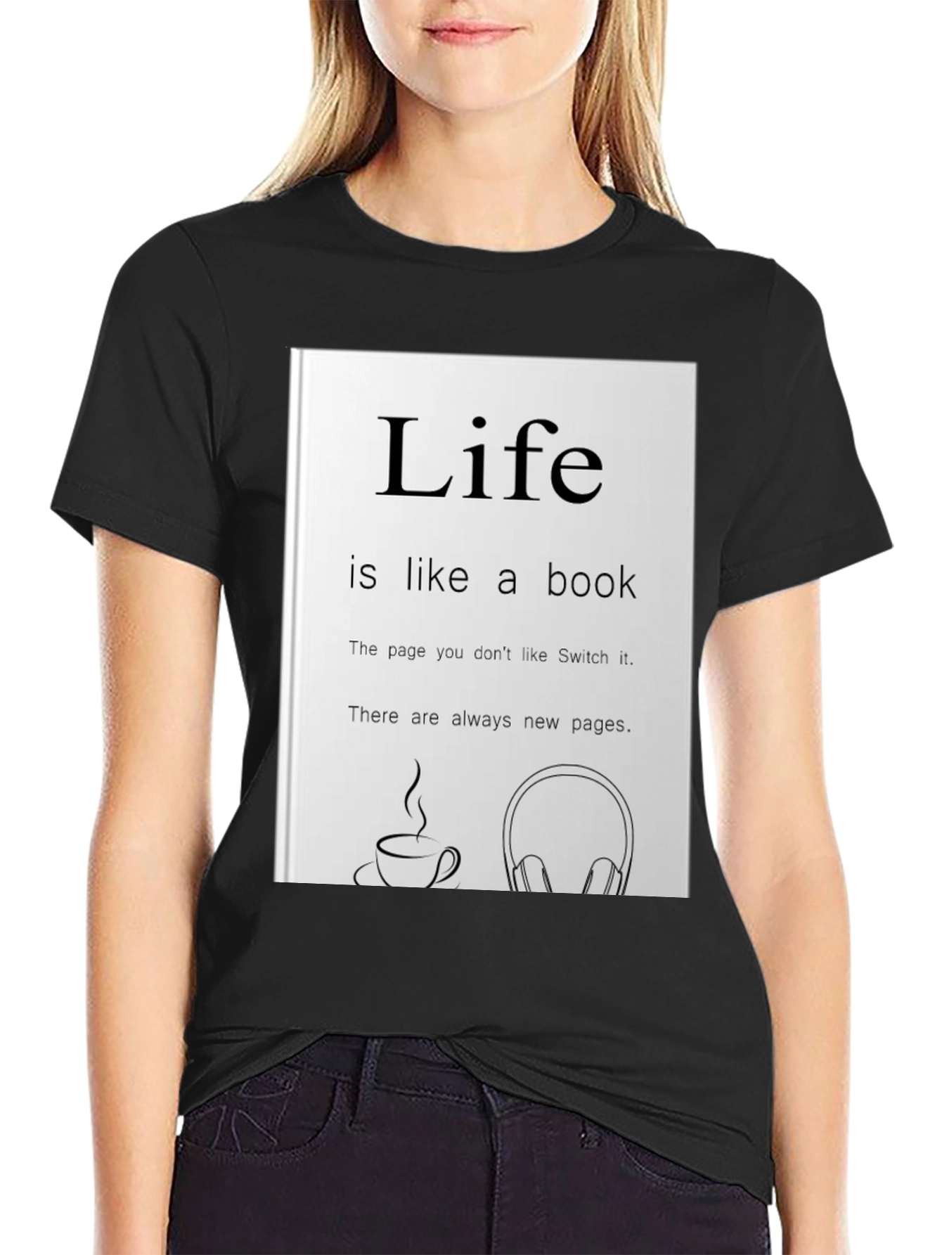 Life is Like a Book Graphic Tee