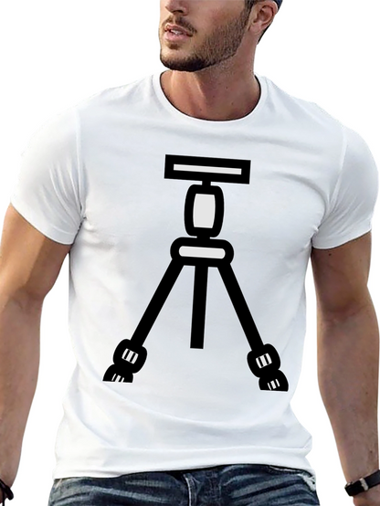 Cool Camera Tripod Graphic Tee - Black