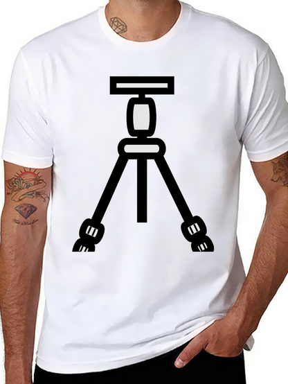 Cool Camera Tripod Graphic Tee - Black