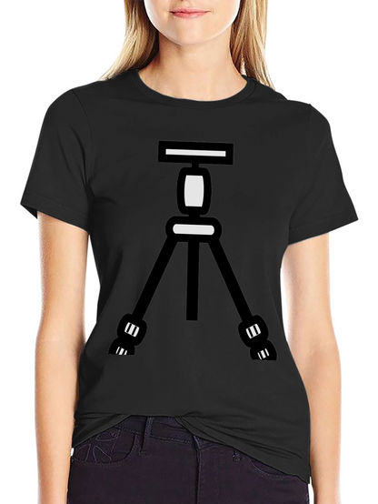 Cool Camera Tripod Graphic Tee - Black