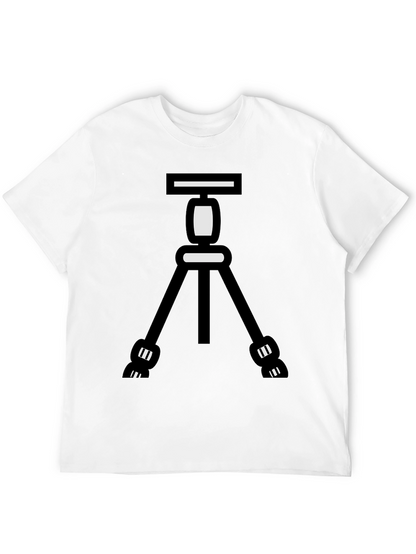 Cool Camera Tripod Graphic Tee - Black