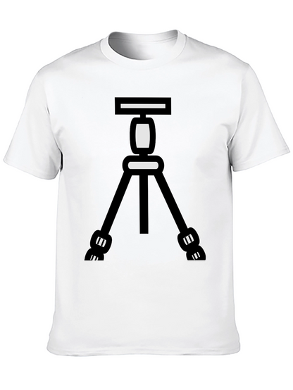 Cool Camera Tripod Graphic Tee - Black