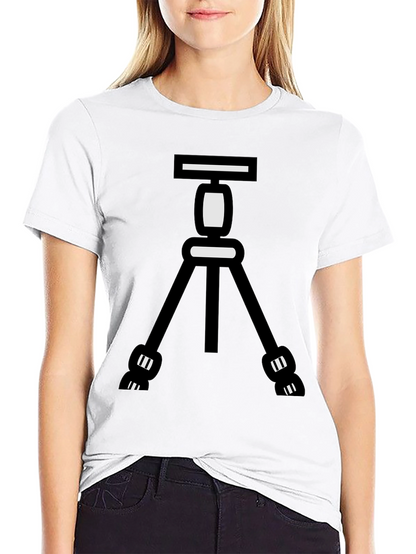 Cool Camera Tripod Graphic Tee - Black