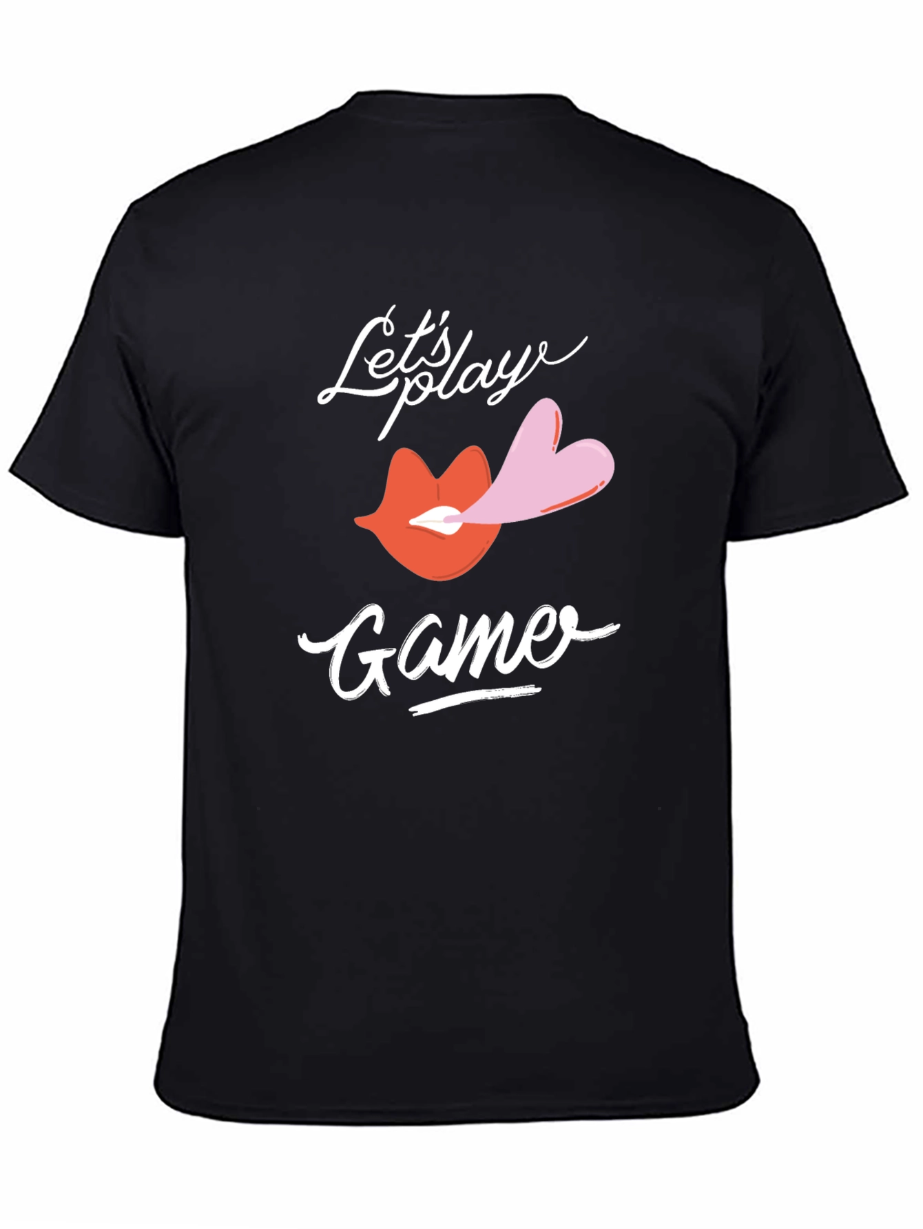Lets Play Game T-Shirt Lips & Heart