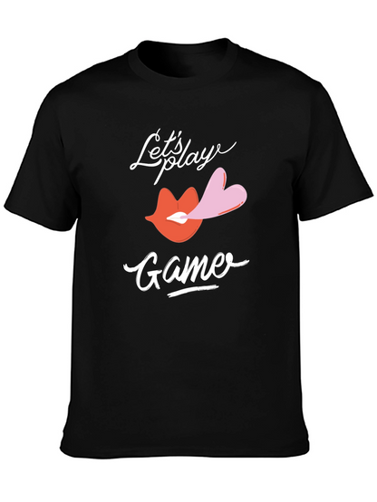 Lets Play Game T-Shirt Lips & Heart