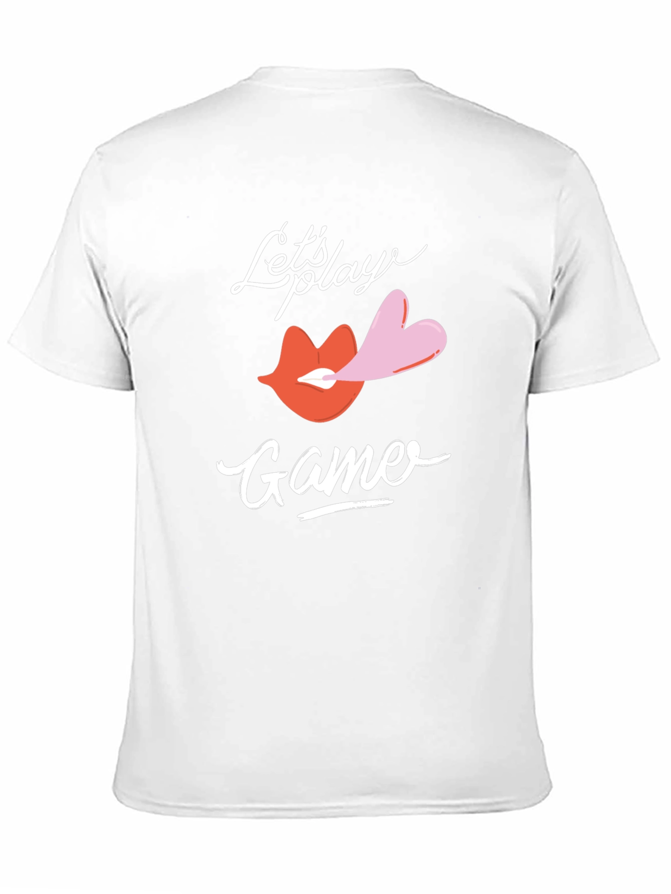 Lets Play Game T-Shirt Lips & Heart