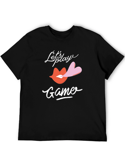 Lets Play Game T-Shirt Lips & Heart