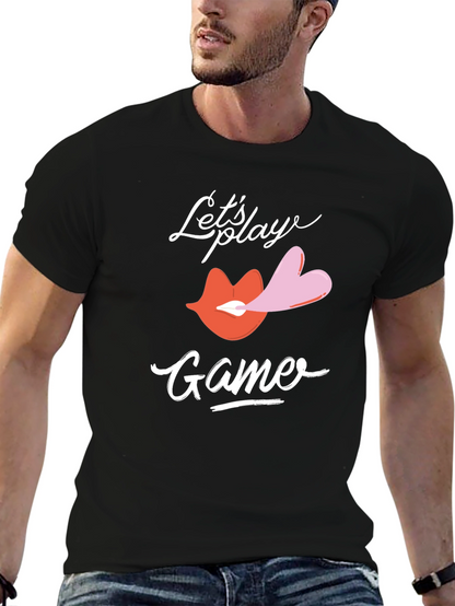Lets Play Game T-Shirt Lips & Heart
