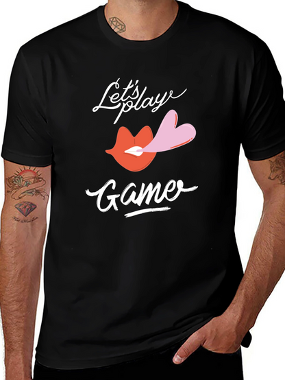 Lets Play Game T-Shirt Lips & Heart