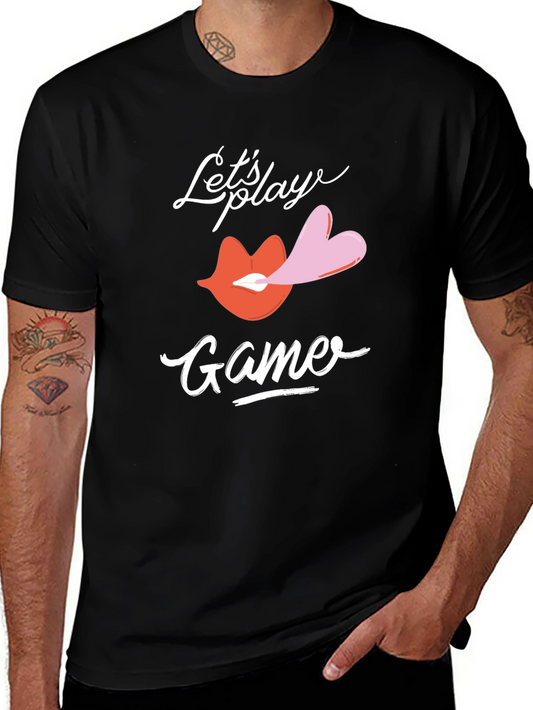 Lets Play Game T-Shirt Lips & Heart