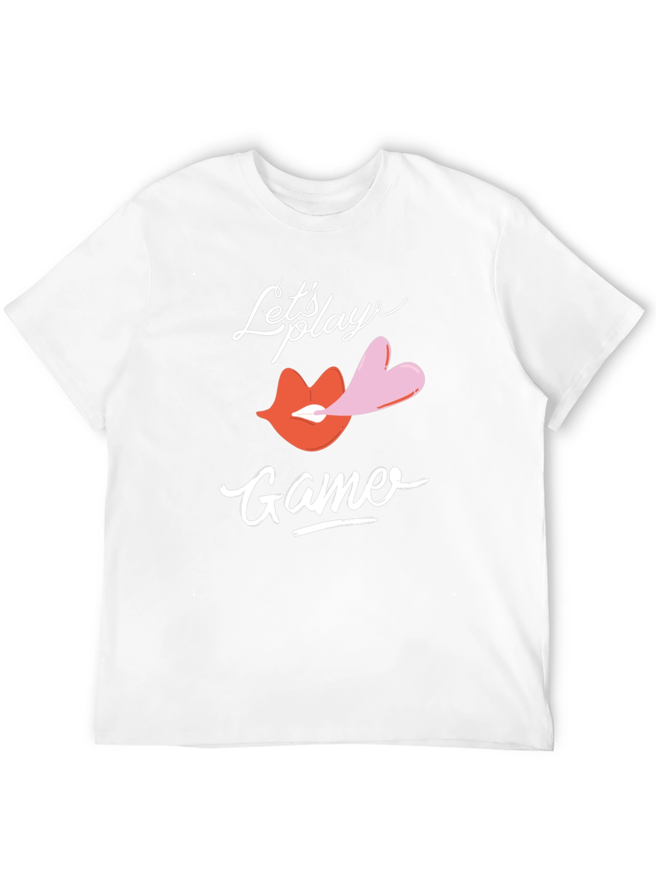 Lets Play Game T-Shirt Lips & Heart