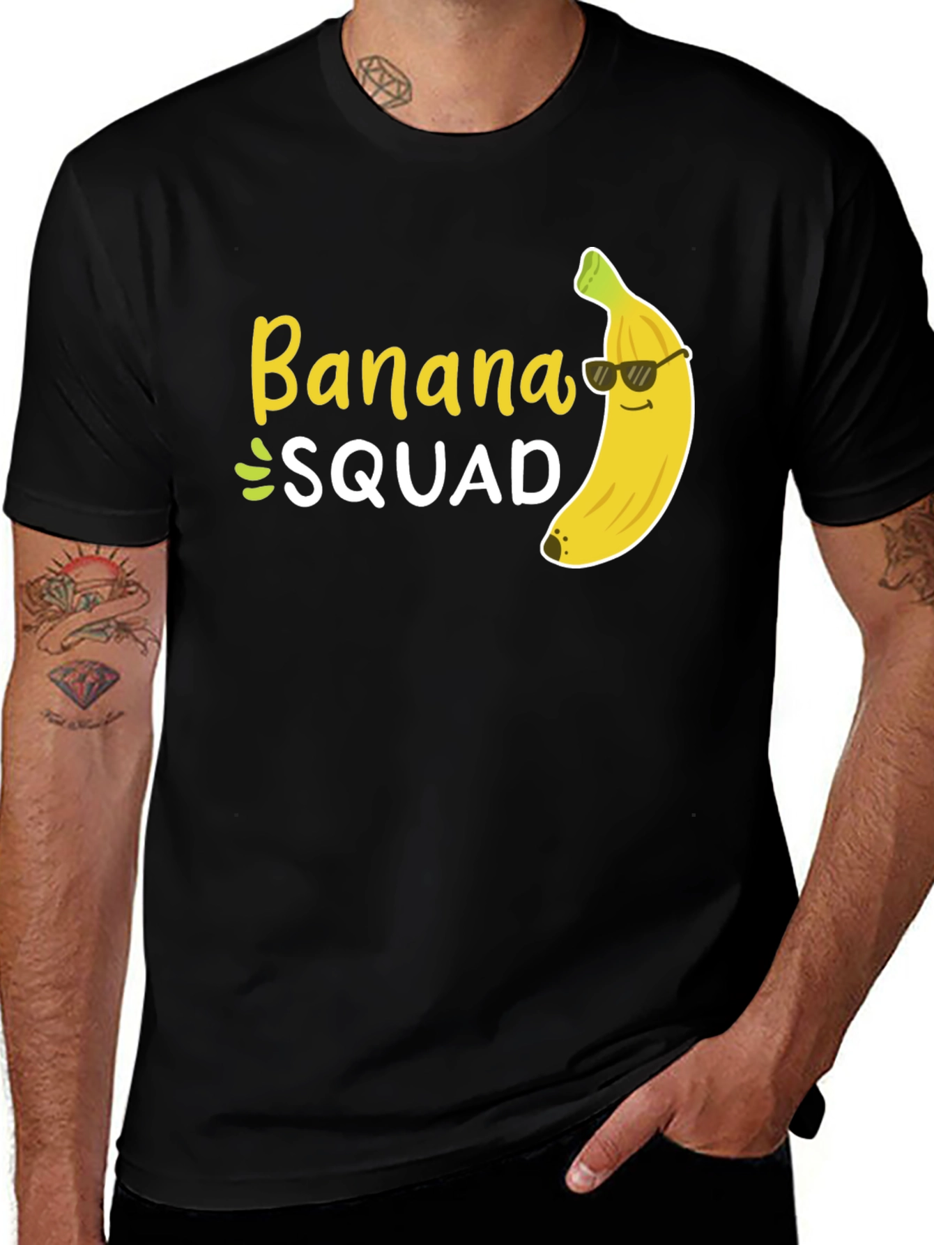 Banana Squad T-Shirt - Black Crew Neck