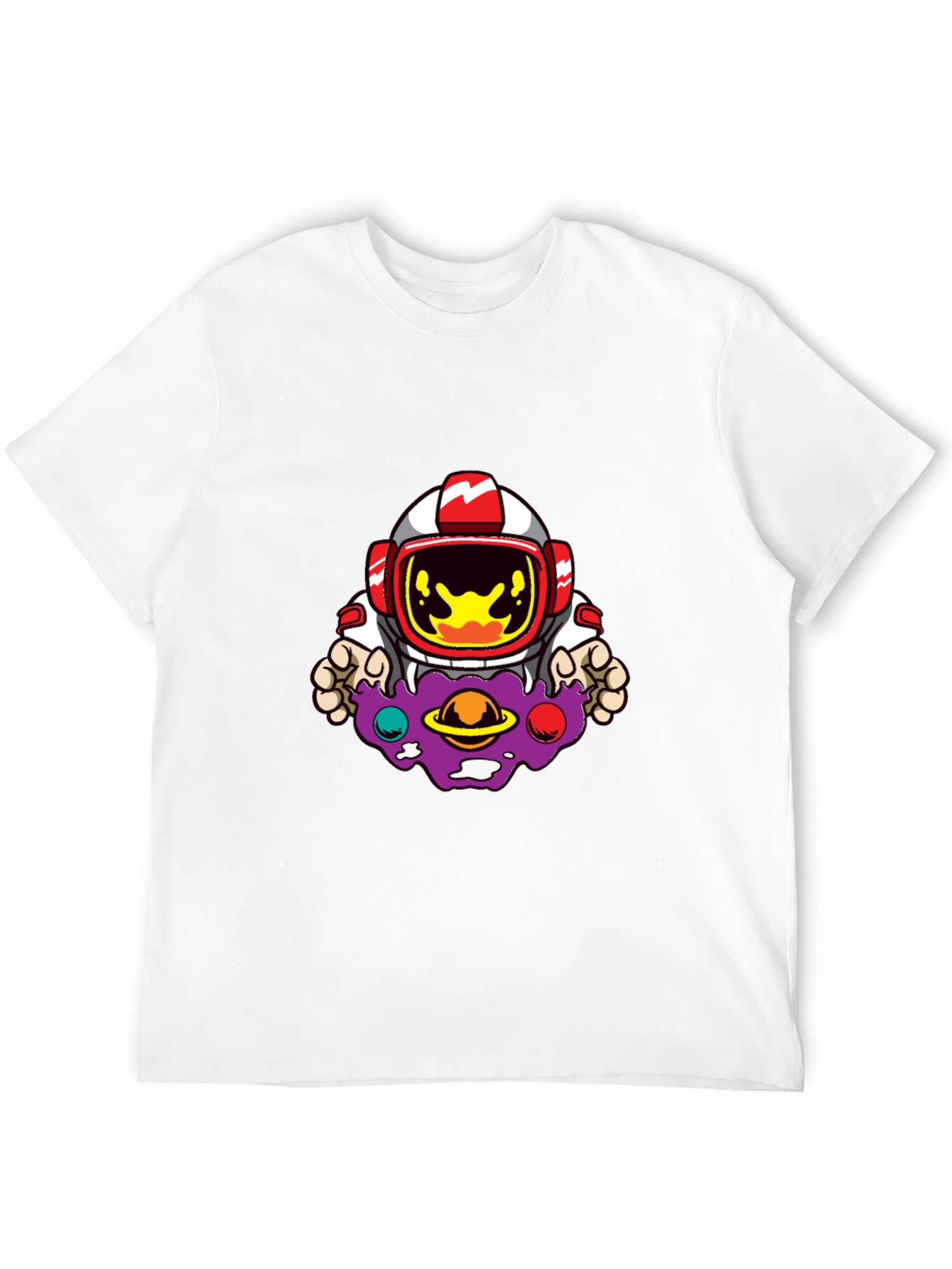 Astronaut Galaxy Graphic Black T-Shirt
