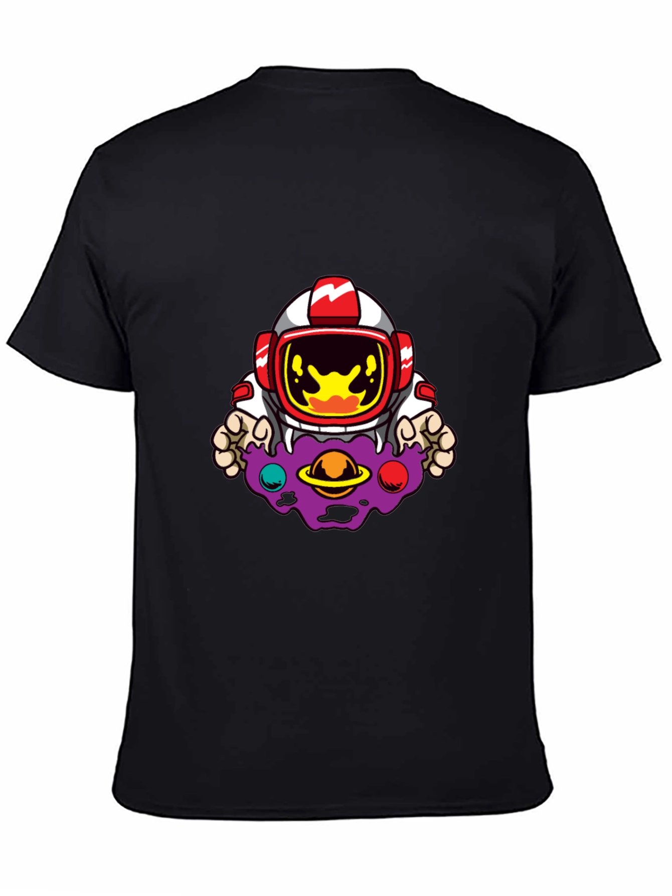 Astronaut Galaxy Graphic Black T-Shirt