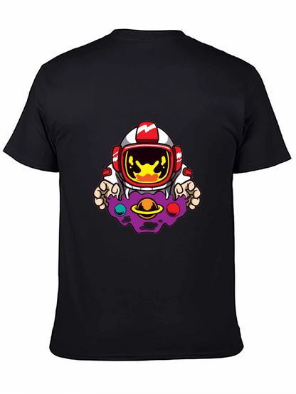 Astronaut Galaxy Graphic Black T-Shirt