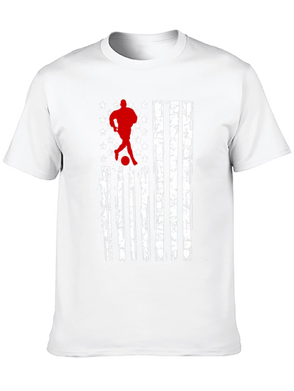 Soccer USA Flag T-Shirt - Patriotic Graphic Tee