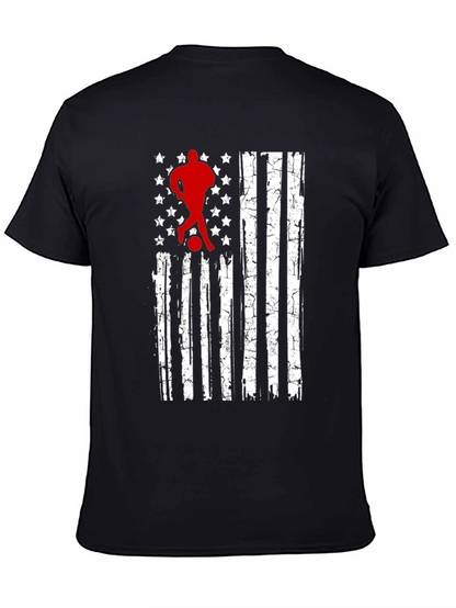Soccer USA Flag T-Shirt - Patriotic Graphic Tee