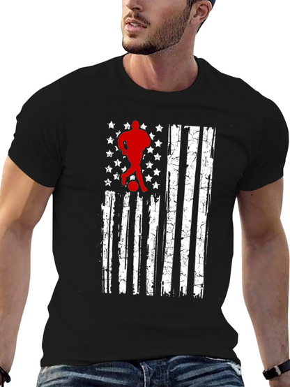 Soccer USA Flag T-Shirt - Patriotic Graphic Tee