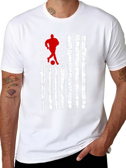 Soccer USA Flag T-Shirt - Patriotic Graphic Tee