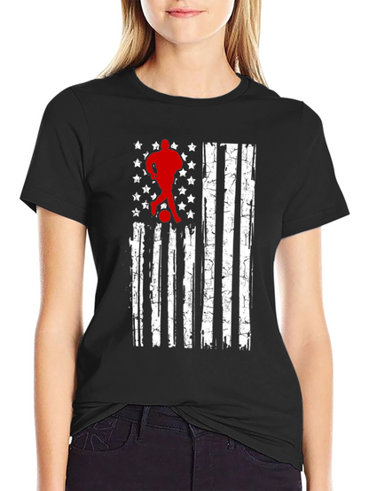 Soccer USA Flag T-Shirt - Patriotic Graphic Tee