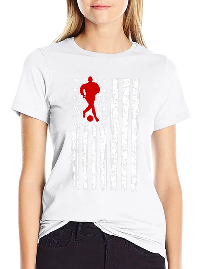 Soccer USA Flag T-Shirt - Patriotic Graphic Tee