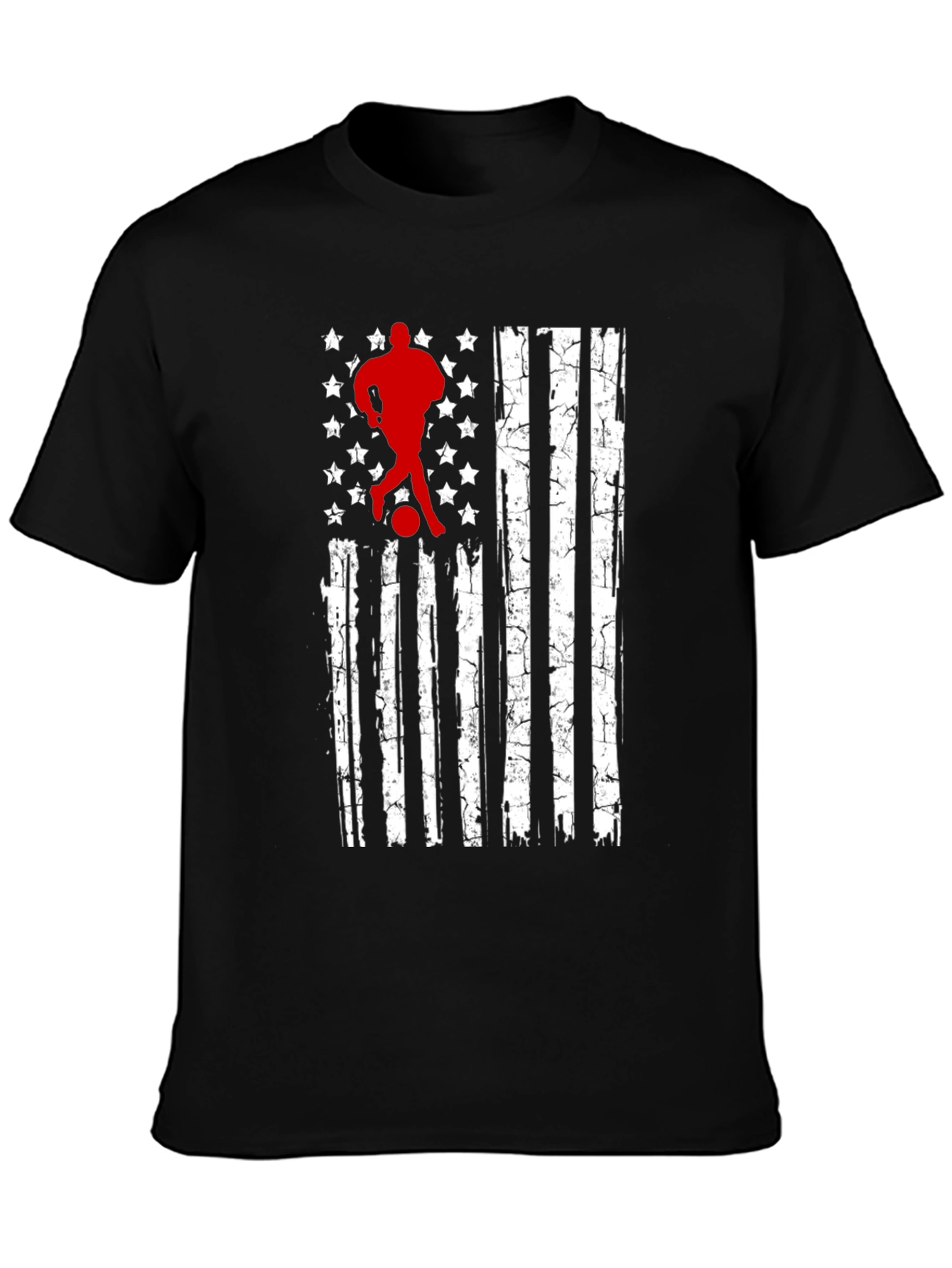 Soccer USA Flag T-Shirt - Patriotic Graphic Tee