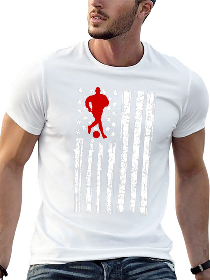 Soccer USA Flag T-Shirt - Patriotic Graphic Tee