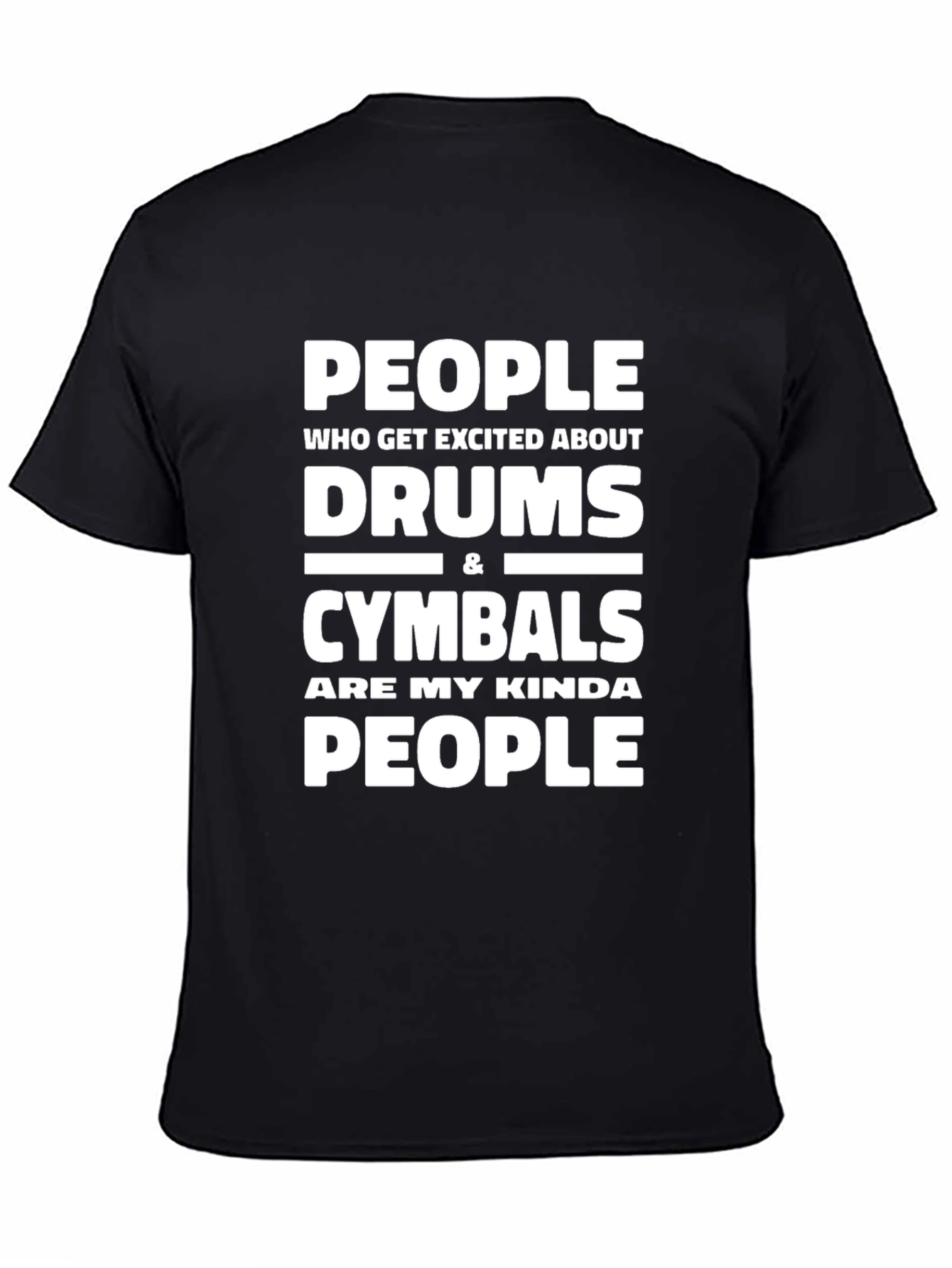 Drum & Cymbal Enthusiast T-Shirt - Black