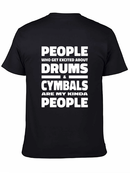 Drum & Cymbal Enthusiast T-Shirt - Black