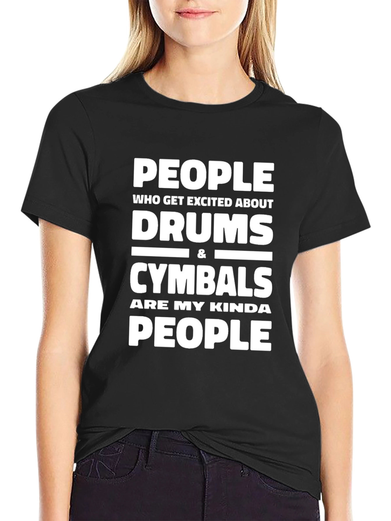Drum & Cymbal Enthusiast T-Shirt - Black