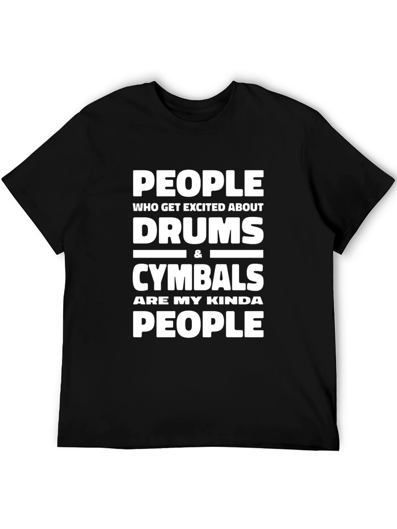 Drum & Cymbal Enthusiast T-Shirt - Black