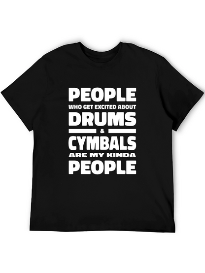 Drum & Cymbal Enthusiast T-Shirt - Black