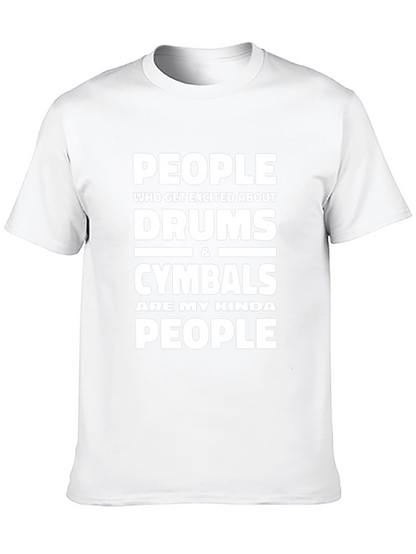 Drum & Cymbal Enthusiast T-Shirt - Black