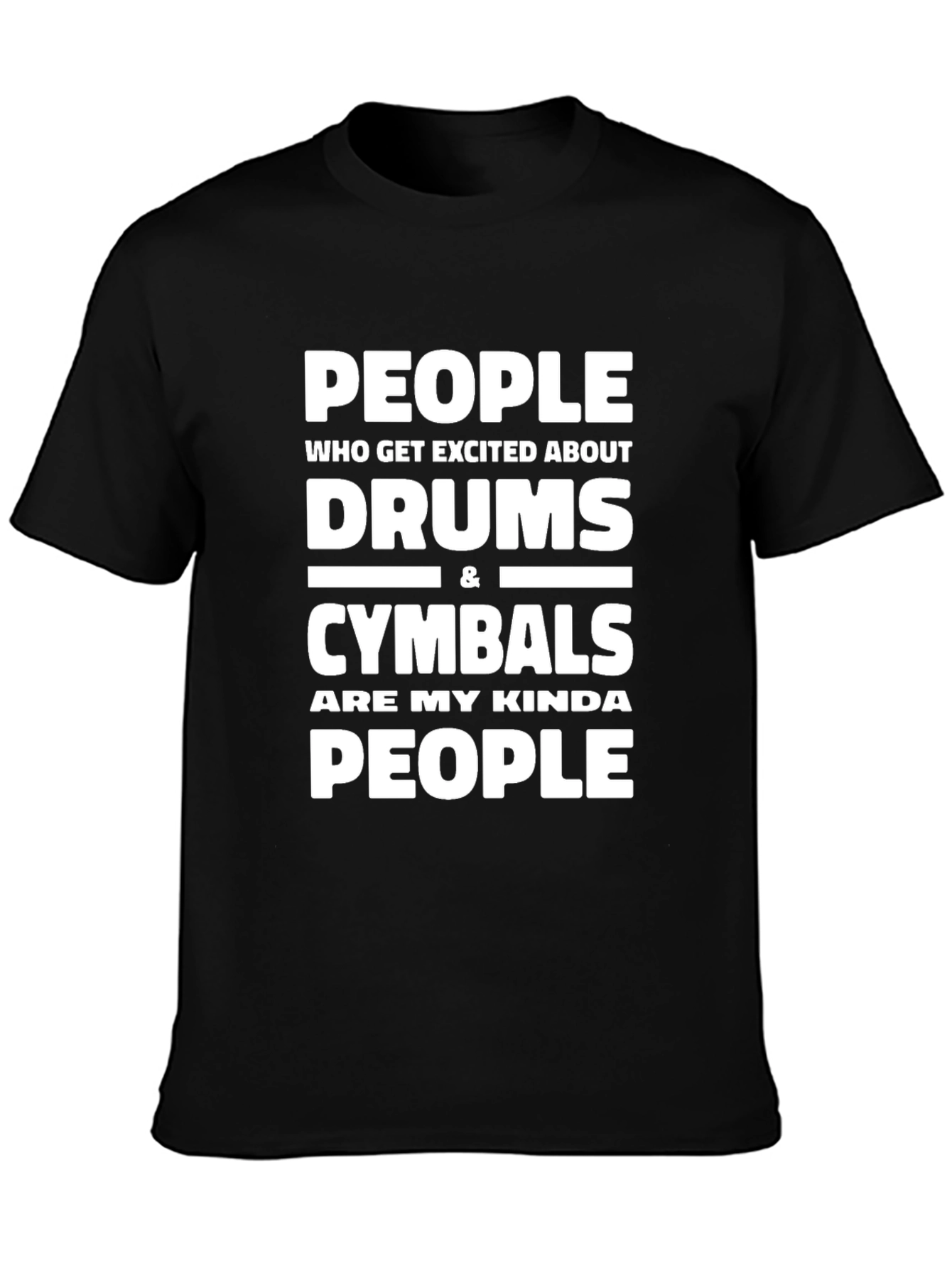 Drum & Cymbal Enthusiast T-Shirt - Black