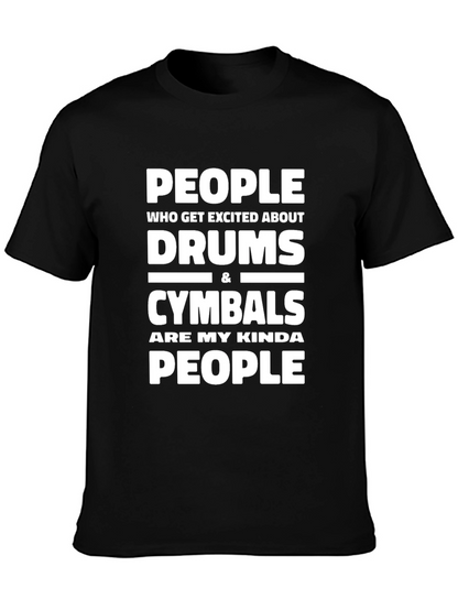 Drum & Cymbal Enthusiast T-Shirt - Black