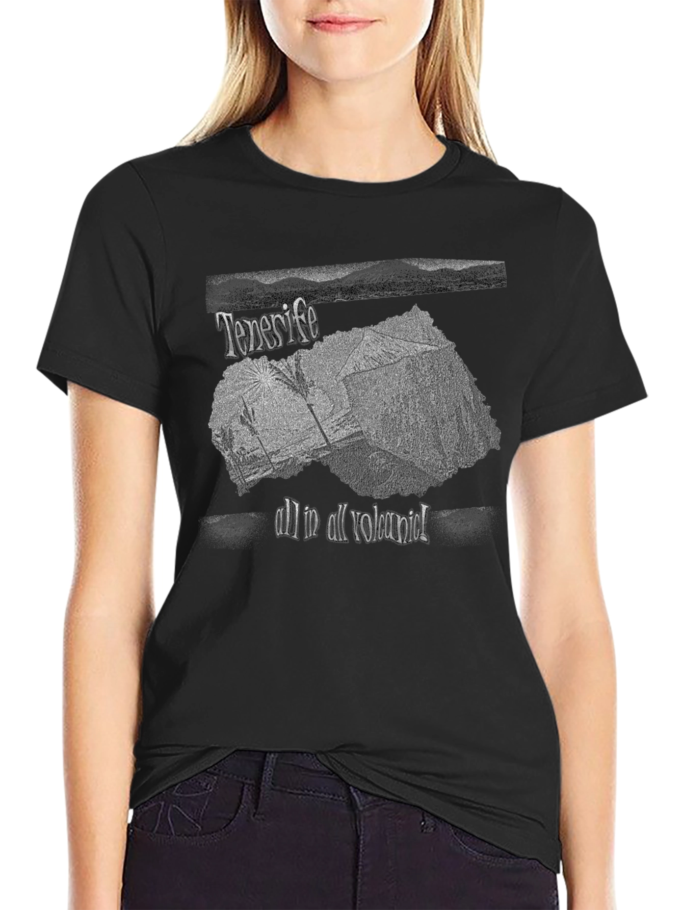 Tenerife Volcanic Graphic Tee - Black