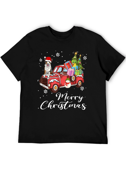 Merry Christmas Dog Truck T-Shirt