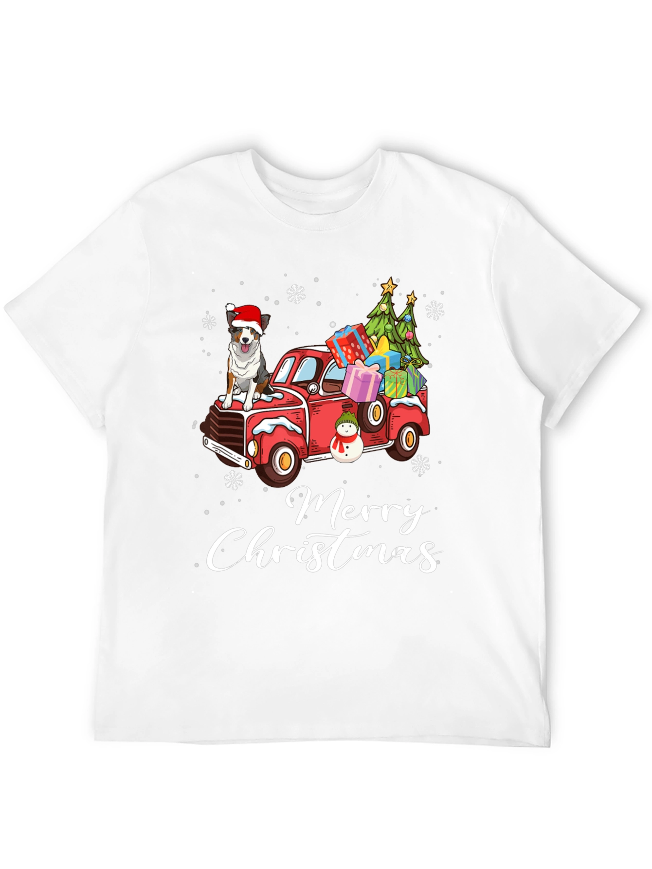 Merry Christmas Dog Truck T-Shirt