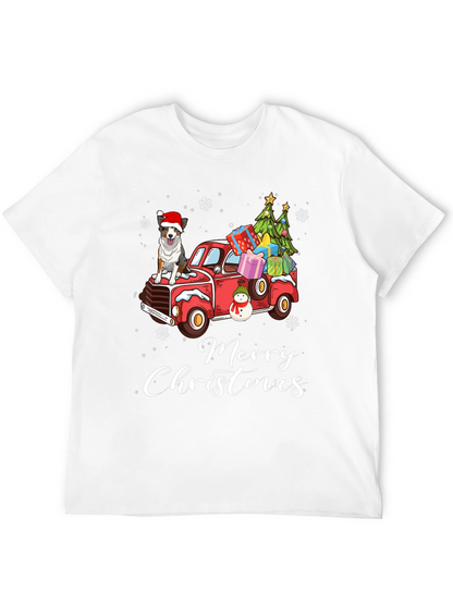 Merry Christmas Dog Truck T-Shirt