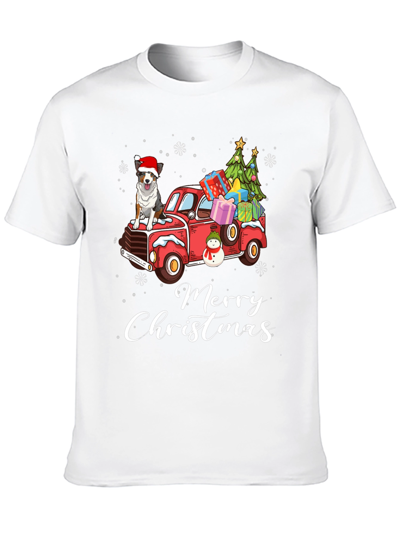 Merry Christmas Dog Truck T-Shirt
