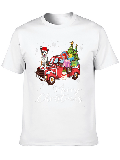 Merry Christmas Dog Truck T-Shirt